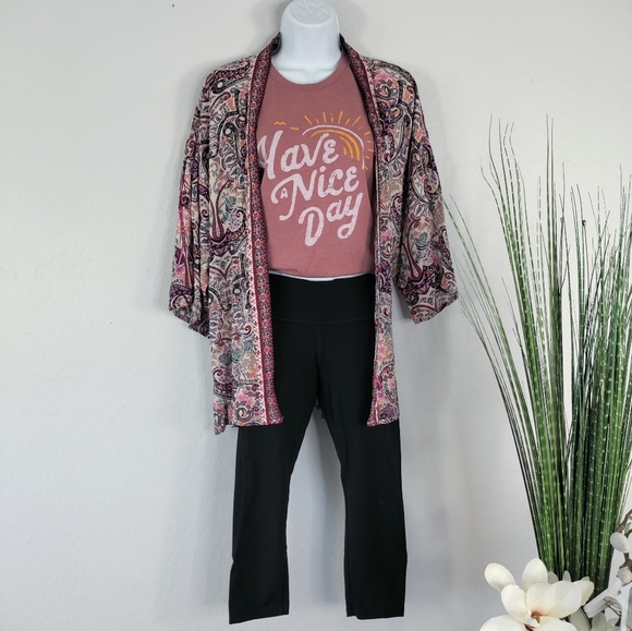 Knox Rose Other - Knox Rose Floral Kimono Cardigan Open S